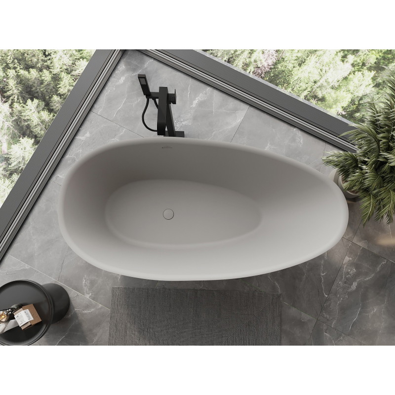 Mexen Milano wanna wolnostojąca z konglomeratu 150 x 82 cm, beton mat - 57301508561