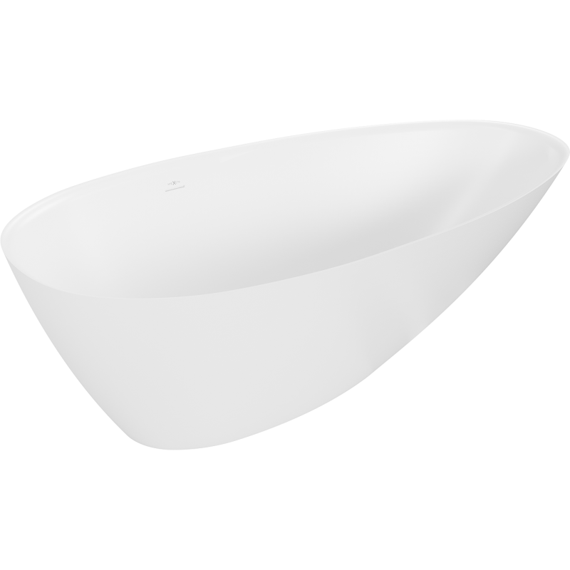 Mexen Milano freestanding bath made of conglomerate 170 x 86 cm, white matte - 57301708500