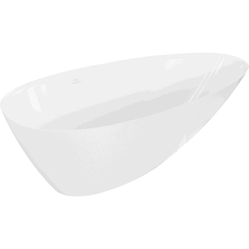 Mexen Milano freestanding bathtub made of conglomerate 170 x 86 cm, white gloss - 57301708510
