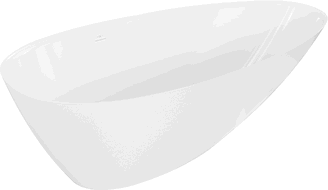 Mexen Milano freistehende Wanne aus Konglomerat 170 x 86 cm, Weiß Glanz - 57301708510