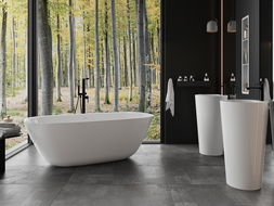 Mexen Como fristående badkar av konglomerat 150 x 82 cm, vit glans - 57311508210