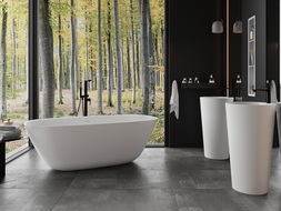 Mexen Como vasca da bagno autoportante in conglomerato 170 x 82 cm, bianca opaca - 57311708200