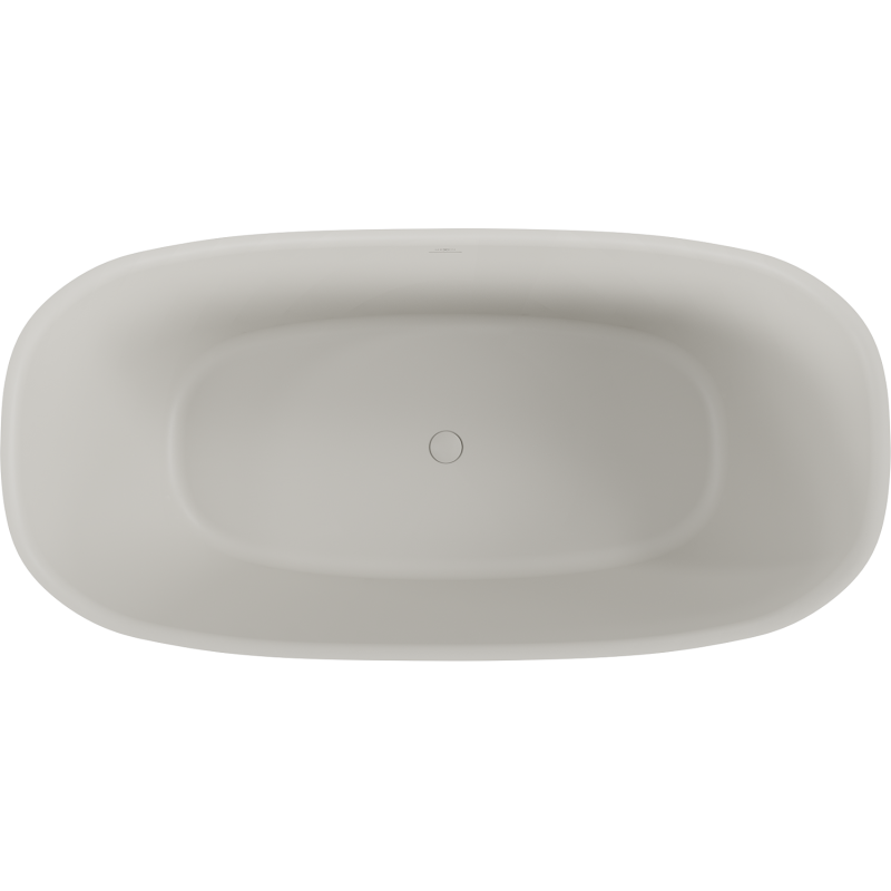 Mexen Como vasca da bagno autoportante in conglomerato 170 x 82 cm, cemento opaco - 57311708261