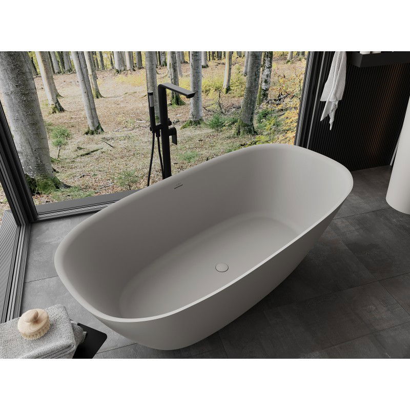 Mexen Como freistehende Badewanne aus Konglomerat 170 x 82 cm, Beton matt - 57311708261