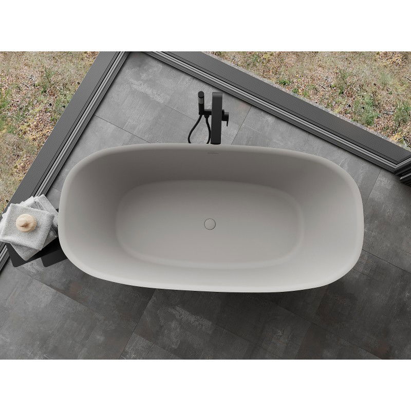 Mexen Como freistehende Badewanne aus Konglomerat 170 x 82 cm, Beton matt - 57311708261