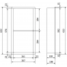 Mexen X-Wall-K nisplank van conglomeraten 62,2 x 30,7 cm, wit - 1900623010