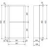 Mexen X-Wall-K półka wnękowa z konglomeratu 62,2 x 30,7 cm, biała - 1900623010