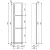 Mexen X-Wall-K konzolna polica od umjetnog kamena 93,2 x 20,7 cm, bijela - 1900932010