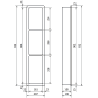 Mexen X-Wall-K süvendipool konglomeraadist 93,2 x 20,7 cm, valge - 1900932010