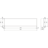 Mexen X-Wall-K Nischenregal aus Konglomerat 122,7 x 30,7 cm, weiß - 1900123010