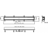 Mexen Flat Abs Ravni ABS linijski odvod 2u1 70 cm, inox - 1069070