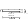 Mexen Flat Abs Flat ABS évacuation linéaire 2 en 1 90 cm, inox - 1069090