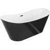 Mexen Montana 170 x 80 cm Free-standing Bathtub, White/Black, Black Overflow - 52011708075-70