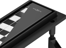 Mexen Flat Abs Tasainen ABS-linjalattiakaivo 2-in-1 90 cm, musta - 1769090