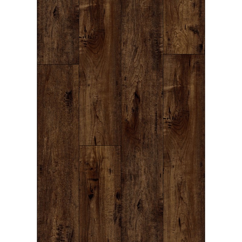 Mexen Boston painéis vinílicos 1240 x 182 mm SPC 6,5 mm, suporte IXPE 1,5 mm, 4 V-Fuga, Cereja - F1060-1240-182-505-4V1-01