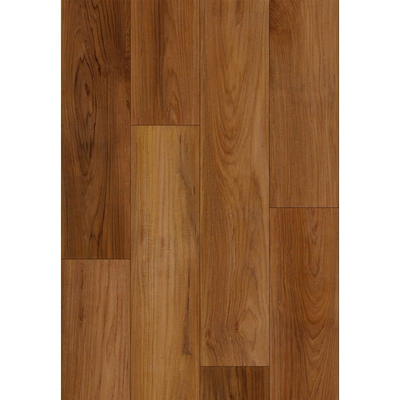 Mexen Lubbock Vinylplatten 1240 x 182 mm SPC 6,5 mm, IXPE Unterlage 1,5 mm, 4 V-Fuge, Teak - F1092-1240-182-505-4V1-08