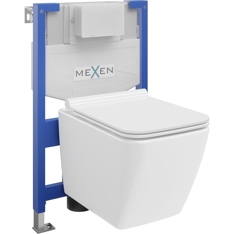 Mexen Vega WC sisseehitatud komplekt Fenix XS-F koos WC-potiga ja pehmelt sulguva prill-lauaga, valge läige - 68030654000