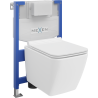 Mexen Vega ugradbeni WC set okvir Fenix XS-F s WC školjkom i sjedalom sa sporim zatvaranjem, bijeli sjaj - 68030654000
