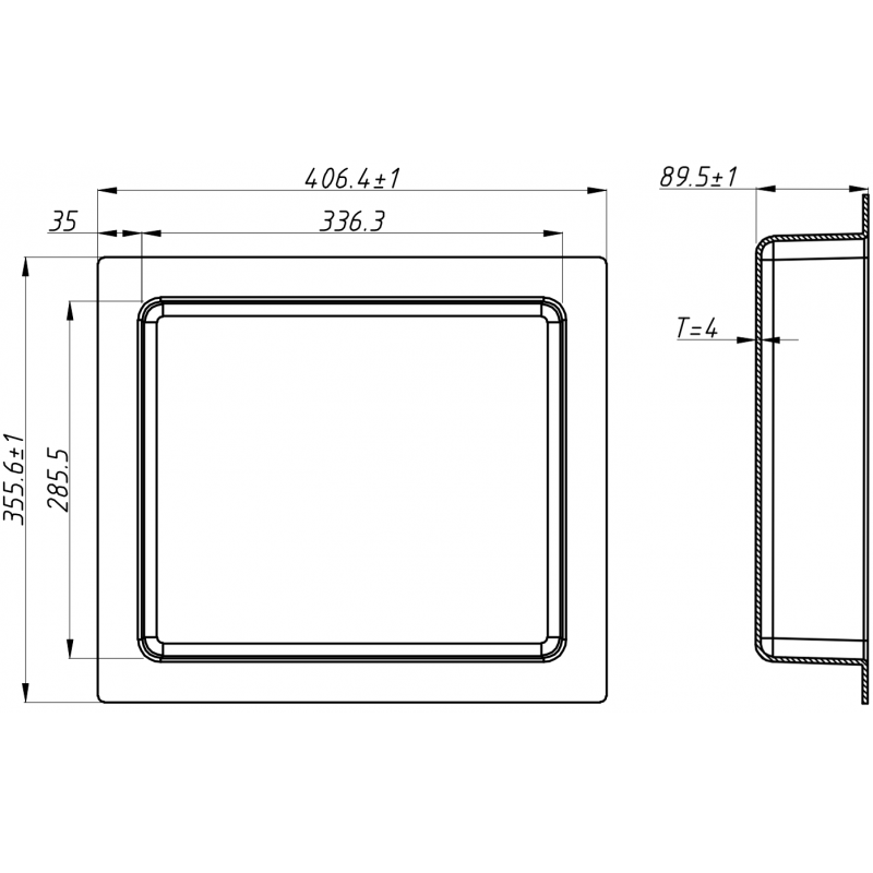 Mexen X-Wall-S SMC-syvennyshylly laipalla 35,5 x 40,7 cm, valkoinen - 1901354109