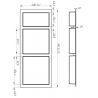 Mexen X-Wall-S étagère encastrée SMC avec rebord 99,1 x 40,7 cm, blanc - 1901994109