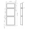 Mexen X-Wall-S mensola ad incasso SMC con flangia 99,1 x 40,7 cm, bianca - 1901994109