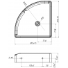 Mexen X-Wall-S nurgaseinaleht SMC 20,5 x 20,5 cm, valge - 1901202005