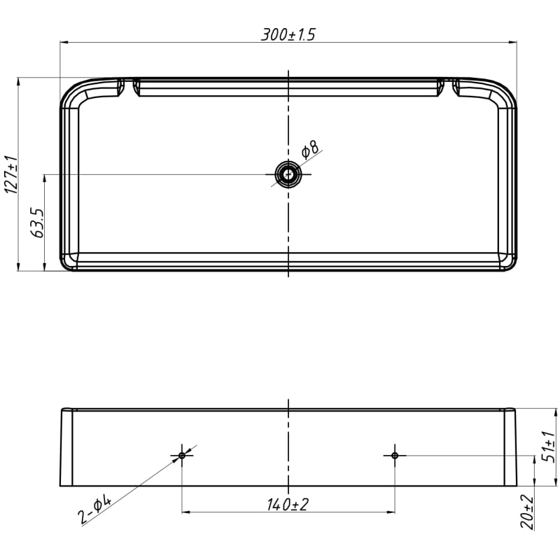Mexen X-Wall-S seinariiul SMC 30 x 12,7 cm, valge - 1901301305