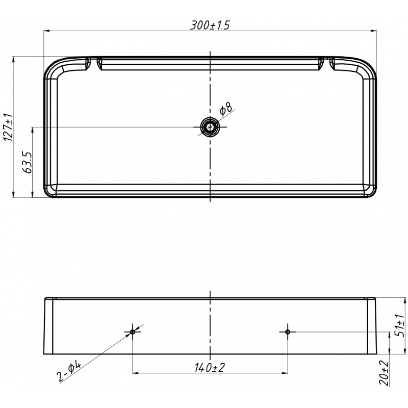 Mexen X-Wall-S väggskiva SMC 30 x 12,7 cm, vit - 1901301305