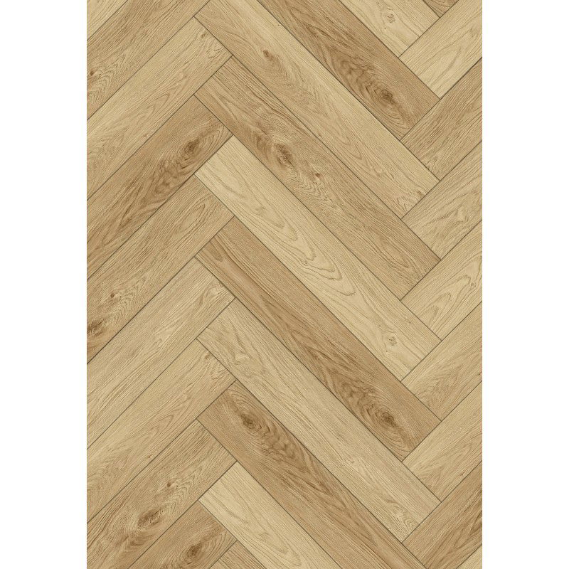 Mexen Anniston vinylplanken visgraat 635 x 127 mm SPC 6,5 mm, IXPE onderlaag 1,5 mm, 4 V-voeg, Eik - F1171-0635-127-505-4V1-01