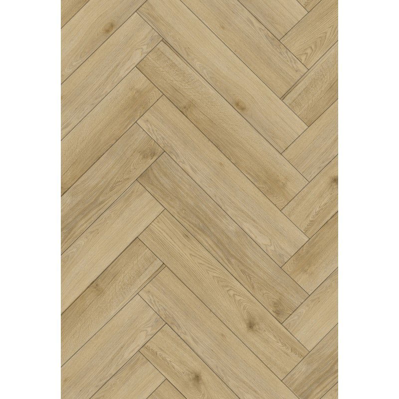 Mexen Charter Oak panneaux vinyle motif chevrons 635 x 127 mm SPC 6,5 mm, sous-couche 1,5 mm, 4 V-fuge, Chêne - F1169-0635-127-?
