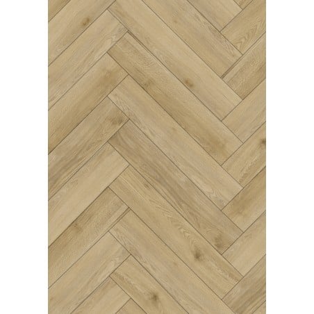 Mexen Charter Oak paneles vinílicos espina de pez 635 x 127 mm SPC 6,5 mm, base 1,5 mm, 4 V-fuga, Roble