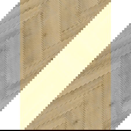 Mexen Charter Oak panneaux vinyle motif chevrons 635 x 127 mm SPC 6,5 mm, sous-couche 1,5 mm, 4 V-fuge, Chêne - F1169-0635-127-?