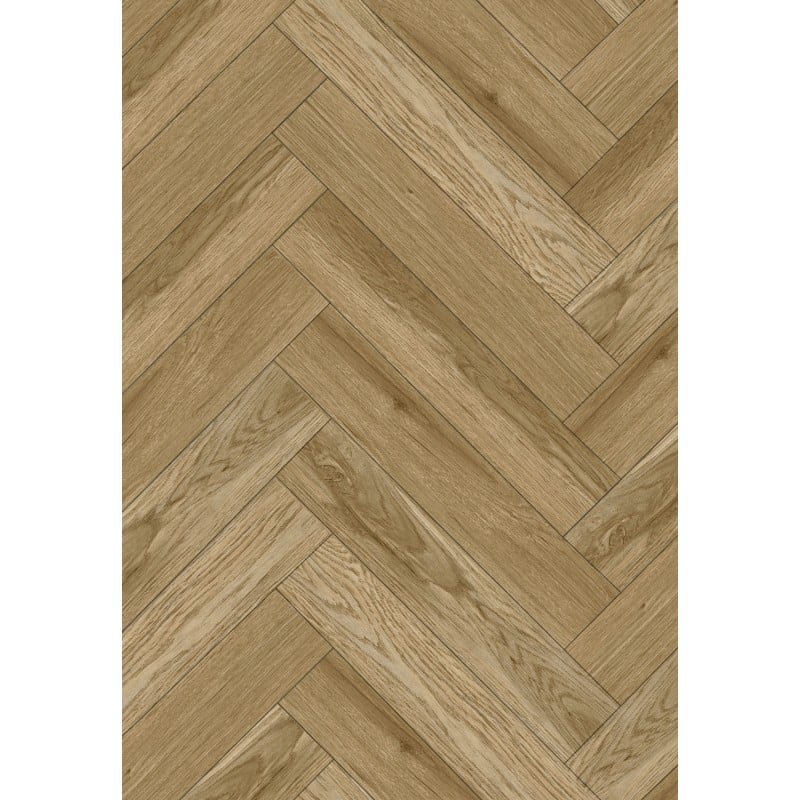 Mexen Manhattan panneaux en vinyle en chevron 635 x 127 mm SPC 6,5 mm, sous-couche IPEX 1,5 mm, 4 V-chanfrein, Chêne