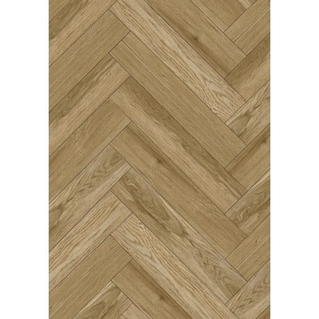Mexen Manhattan panneaux en vinyle en chevron 635 x 127 mm SPC 6,5 mm, sous-couche IPEX 1,5 mm, 4 V-chanfrein, Chêne