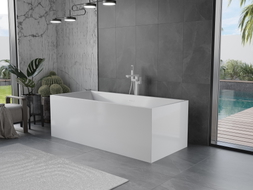Mexen Vigo samostojeća kada 178,5 x 80 cm, bijela, bijeli preljev - 51251788000-20