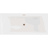 Mexen Vigo freistehende Badewanne 178,5 x 80 cm, weiß, rosa Goldüberlauf - 51251788000-60