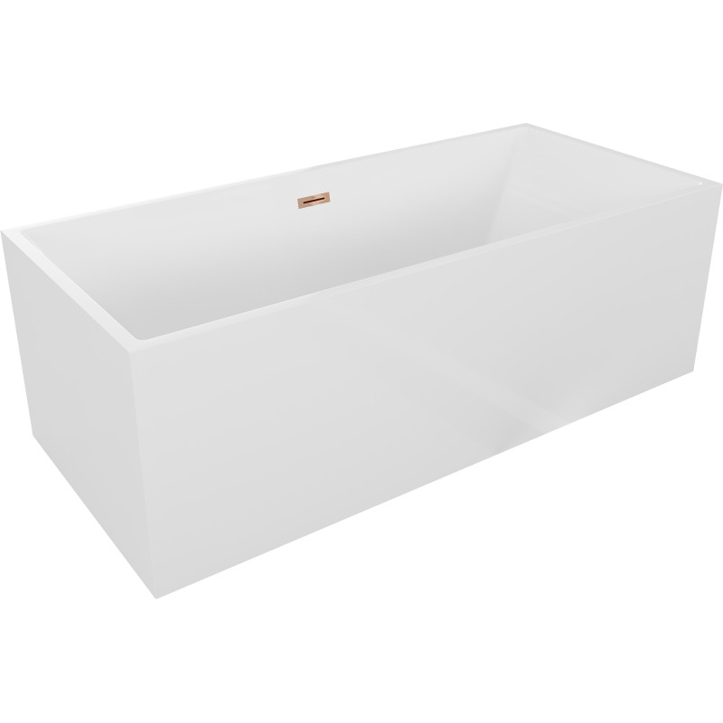 Mexen Vigo eraldiseisev vann 178,5 x 80 cm, valge, ülevoolu roosa kuld - 51251788000-60