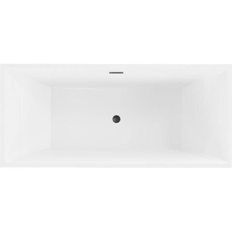 Mexen Vigo samostojeća kada 178,5 x 80 cm, bijela, crni preljev - 51251788000-70
