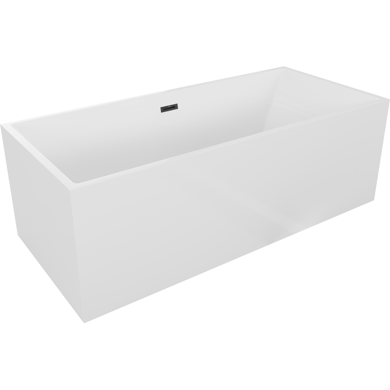 Mexen Vigo vrijstaande badkuip 178,5 x 80 cm, wit, zwarte overloop - 51251788000-70