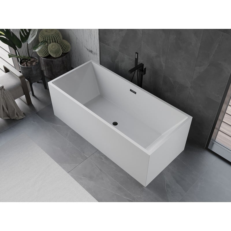 Mexen Vigo baignoire autoportante 178,5 x 80 cm, blanche, trop-plein noir - 51251788000-70