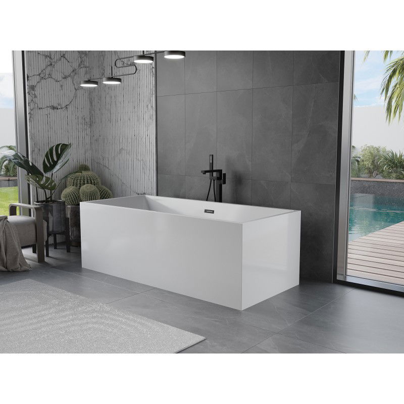 Mexen Vigo baignoire autoportante 178,5 x 80 cm, blanche, trop-plein noir - 51251788000-70