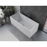 Mexen Vigo freistehende Badewanne 178,5 x 80 cm, weiß, gebürstet Gun Gray Überlauf - 51251788000-66