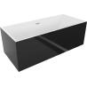 Mexen Vigo freestanding bathtub 178.5 x 80 cm, white/black, chrome overflow - 51251788075-01