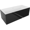 Mexen Vigo freistehende Badewanne 178,5 x 80 cm, weiß/schwarz, weißer Überlauf - 51251788075-20