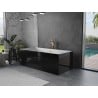 Mexen Vigo freistehende Badewanne 178,5 x 80 cm, weiß/schwarz, rosa gold Überlauf - 51251788075-60
