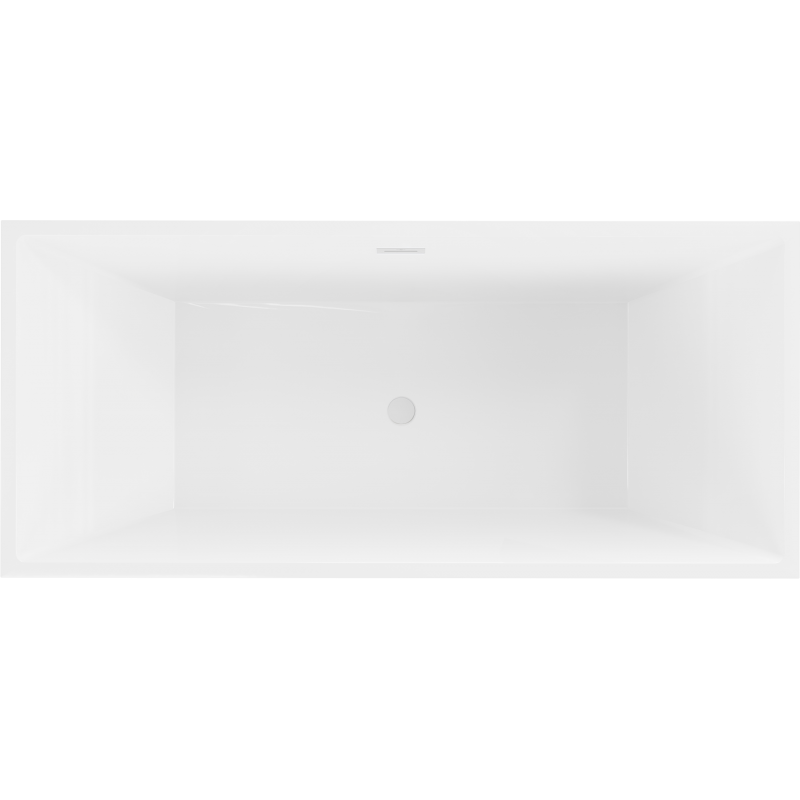Mexen Vigo freistehende Badewanne 178,5 x 80 cm, weiß/schwarz, weißer Überlauf - 51251788075-20