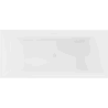 Mexen Vigo freistehende Badewanne 178,5 x 80 cm, weiß/schwarz, weißer Überlauf - 51251788075-20