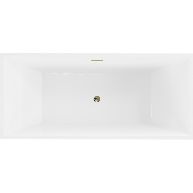 Mexen Vigo vaba-seisev vann 178,5 x 80 cm, valge/must, kuldne ülevool - 51251788075-50