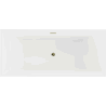 Mexen Vigo freistehende Badewanne 178,5 x 80 cm, weiß/schwarz, goldener Überlauf - 51251788075-50