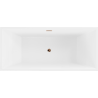 Mexen Vigo vrijstaande badkuip 178,5 x 80 cm, wit/zwart, overloop roze goud - 51251788075-60